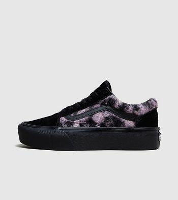 Botasky Vans Old Skool Leopard Platform Old Skool Leopard Platform - Damske Topanky Čierne | YDF-293